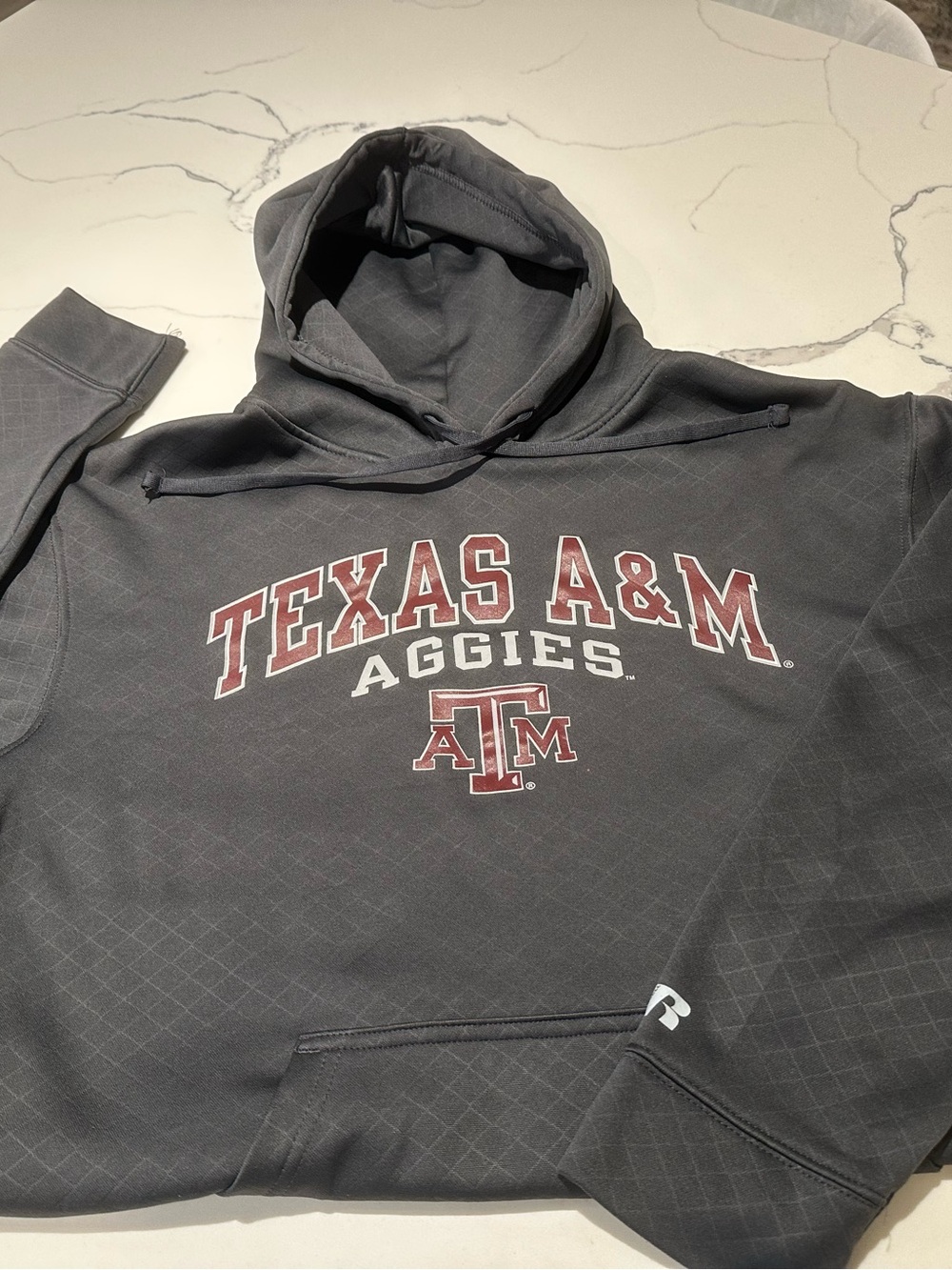 Russell Athletic Texas A&M Aggies Charcoal Gray Hooded Sweatshirt